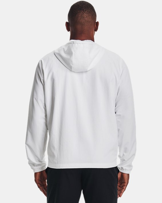 Men's UA Sportstyle Windbreaker Jacket, White, pdpMainDesktop image number 1
